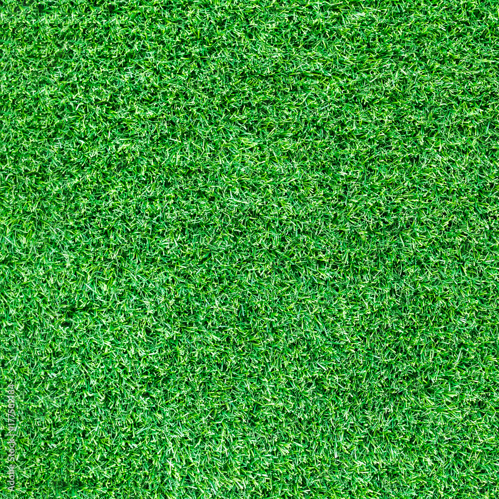 Fototapeta premium Artificial green grass texture or green grass background for golf course. soccer field or sports background concept design.