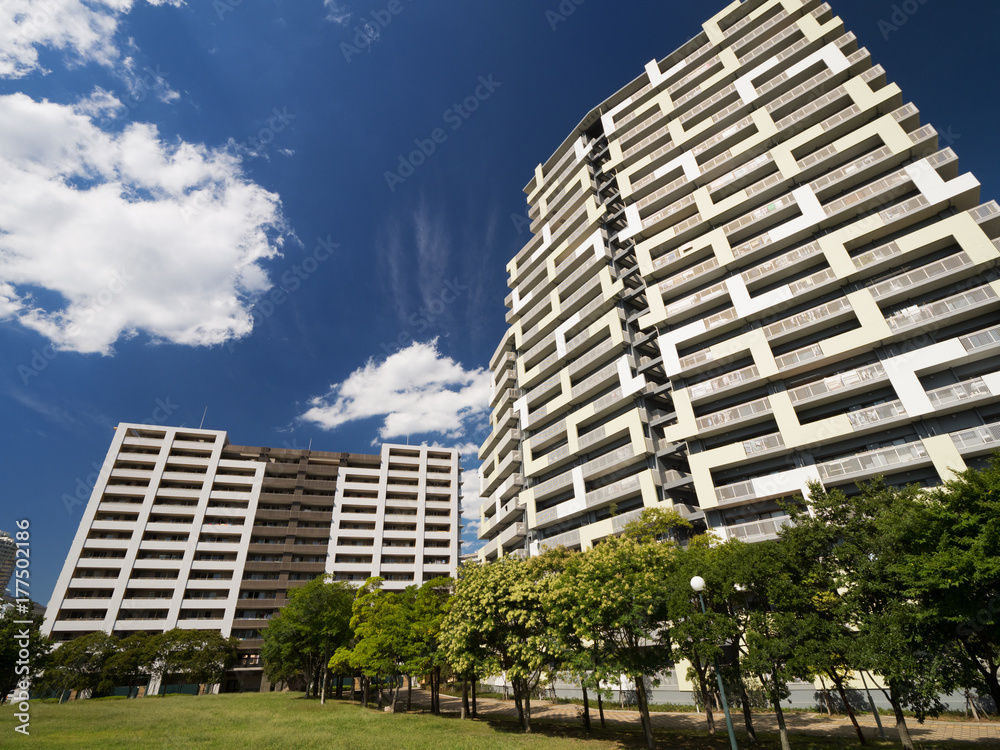 幕張の高層マンション街 幕張の高層マンション街