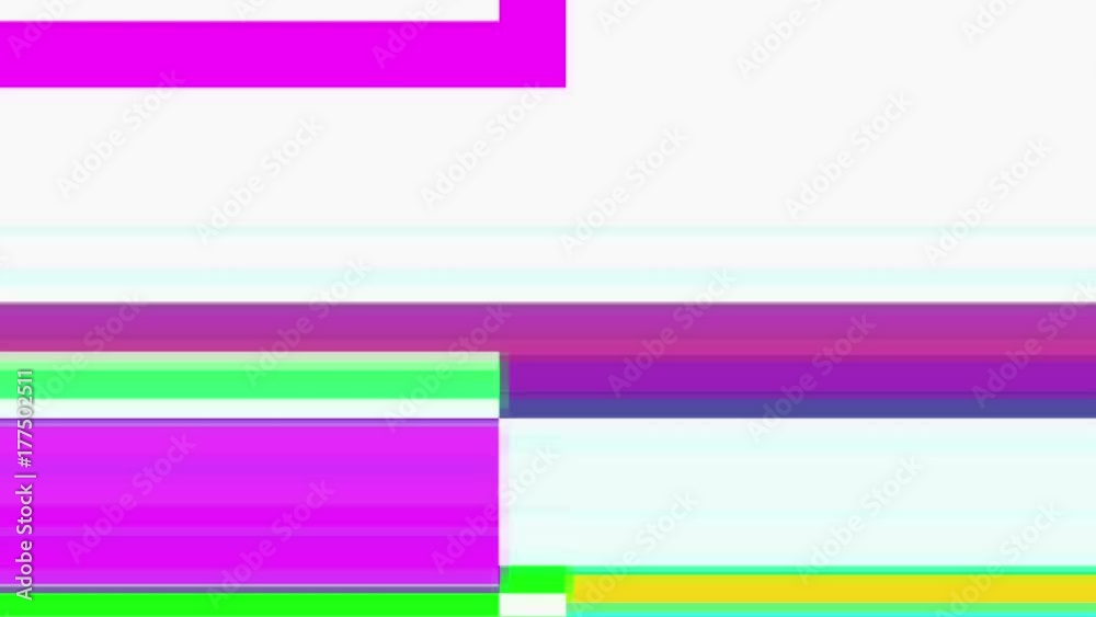 Horizontal Glitch on a TV Screen. Colourful Stripes Horizontal Glitch on a TV Screen. Colourful Stripes