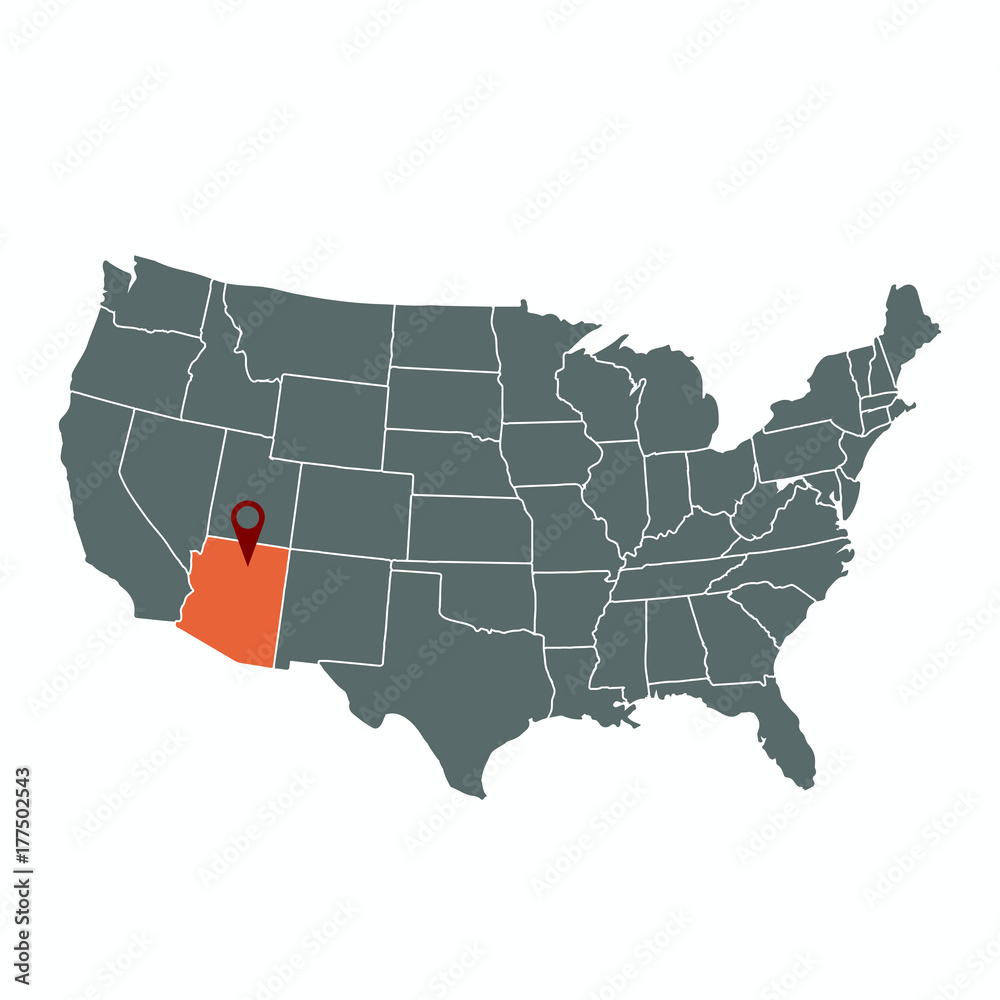 USA-arizona-map-vector
