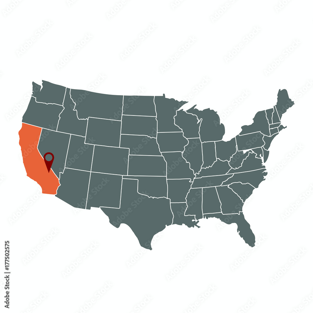 USA-california-map-vector
