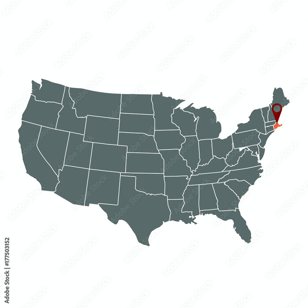 USA-RHODE-ISLAND-map-vector