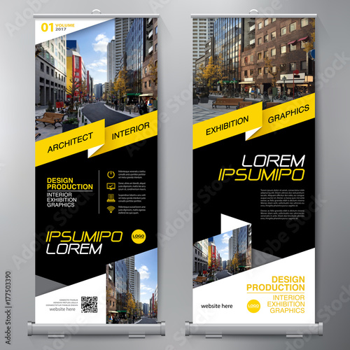 Business Roll Up. Standee Design. Banner Template.