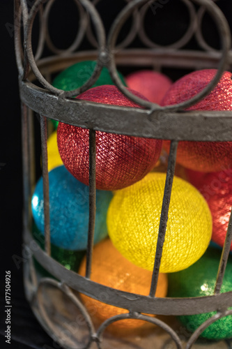 garland light ball (christmas light ball)