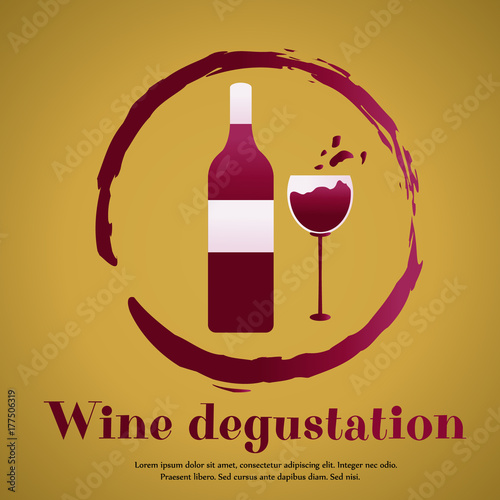 Template design suitable for wine tasting invitation or party