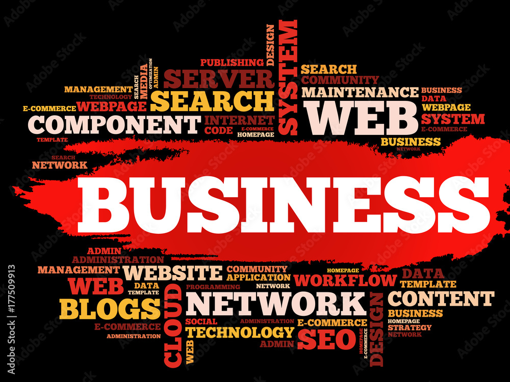 BUSINESS word cloud collage, internet concept background