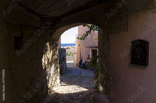 Narrow lane typical of Italy photo