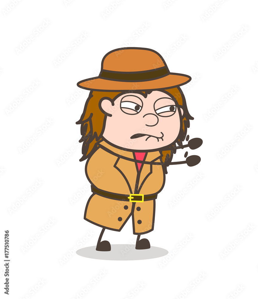 Helpless Person - Female Explorer Scientist Cartoon Vector