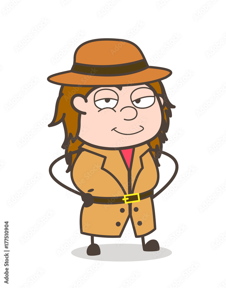 Cunning Smile - Female Explorer Scientist Cartoon Vector Cunning Smile - Female Explorer Scientist Cartoon Vector