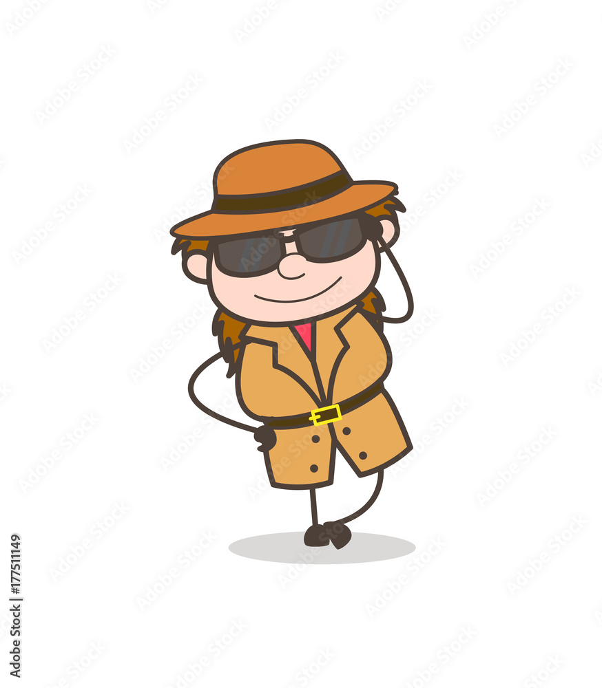Modern Lifestyle with Sunglasses - Female Explorer Scientist Cartoon Vector