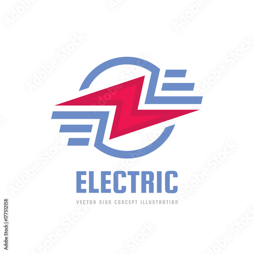Lightning - vector logo template concept illustration. Electricity power icon. Modern technology sign. Design element.