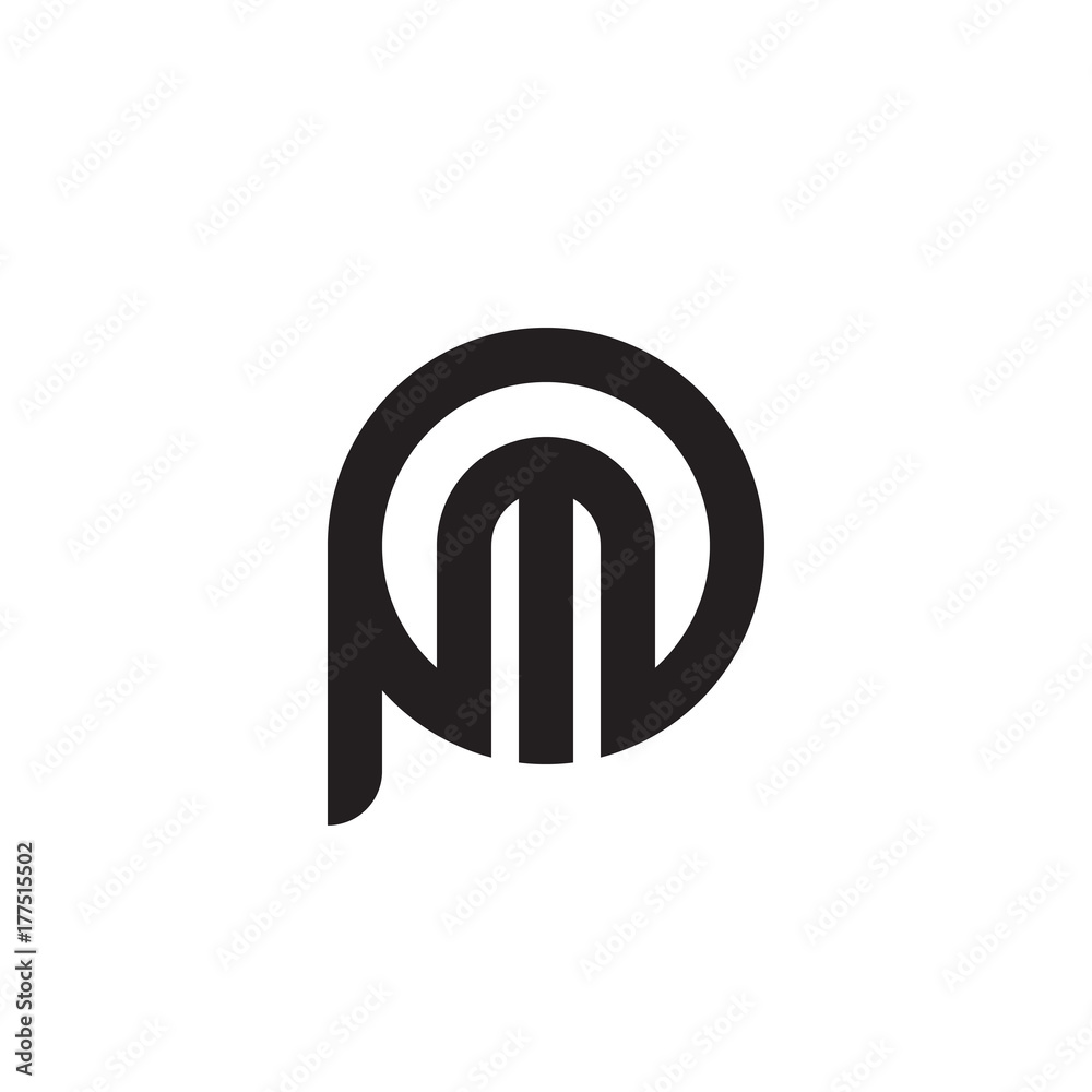 Abstract letter PM or MP logo design template, Black Alphabet initial  letters company name concept. Flat thin line segments connected to each  other Stock Vector Image & Art - Alamy