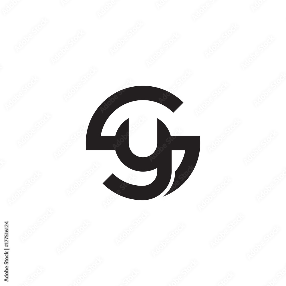 Initial letter sy, ys, y inside s, linked line circle shape logo, monogram black color
Initial letter sy, ys, y inside s, linked line circle shape logo, monogram black color