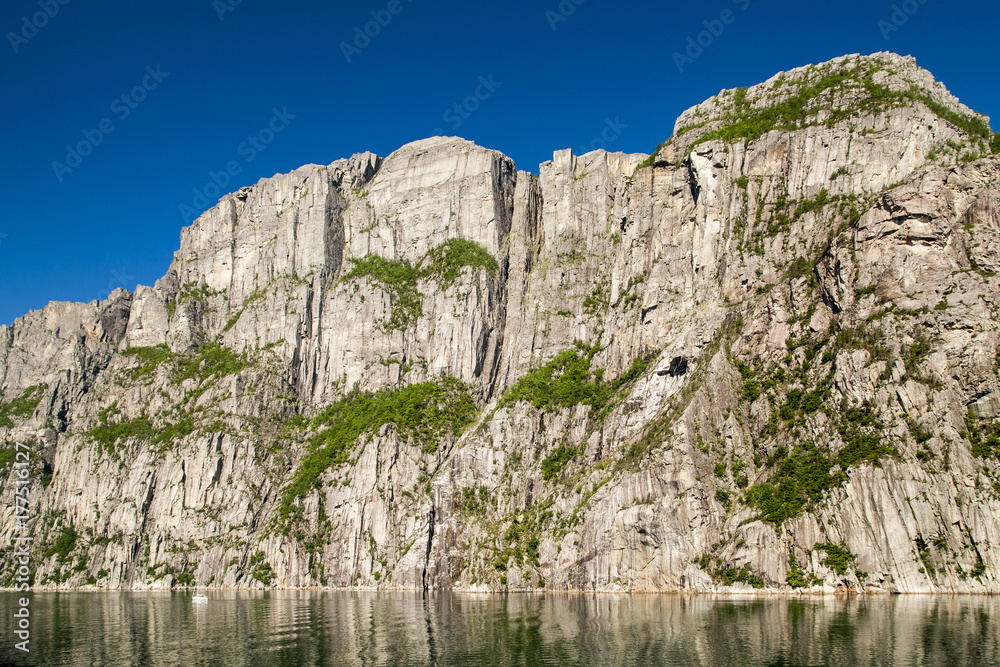 Lyssefjord and Pulpit rock in Norway