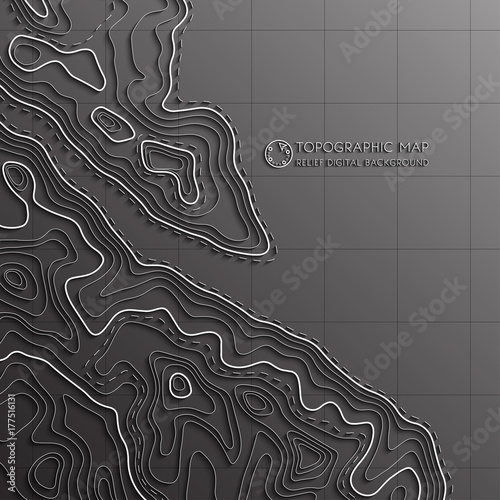 Map line of topography. Vector abstract topographic map concept with space for your copy