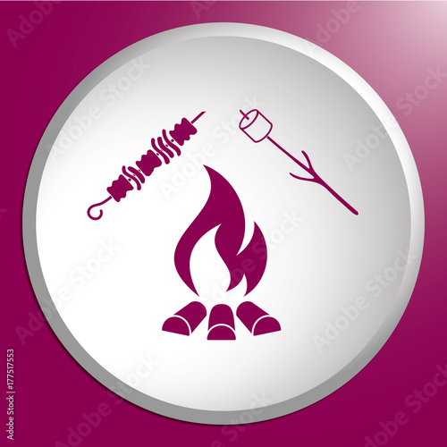 Brazier, zephyr and kebab icon