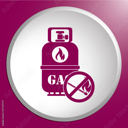 Camping gas bottle icon