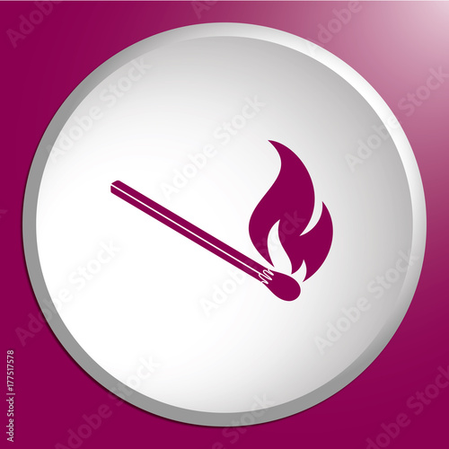 Match fire icon vector