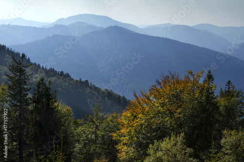 Magic Autumn Landscape of the Carpathian Mountains. Autumn landscape of the mountains