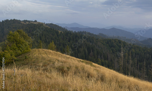 Magic Autumn Landscape of the Carpathian Mountains. Autumn landscape of the mountains