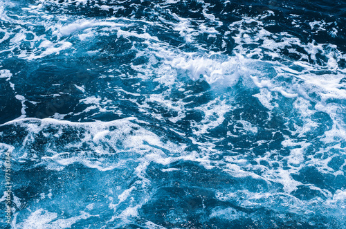 Blue foamy surface of the sea © Elvira