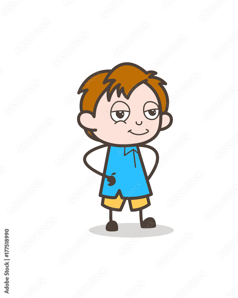 Lovely Small Boy Smiling Face - Cute Cartoon Kid Vector Lovely Small Boy Smiling Face - Cute Cartoon Kid Vector