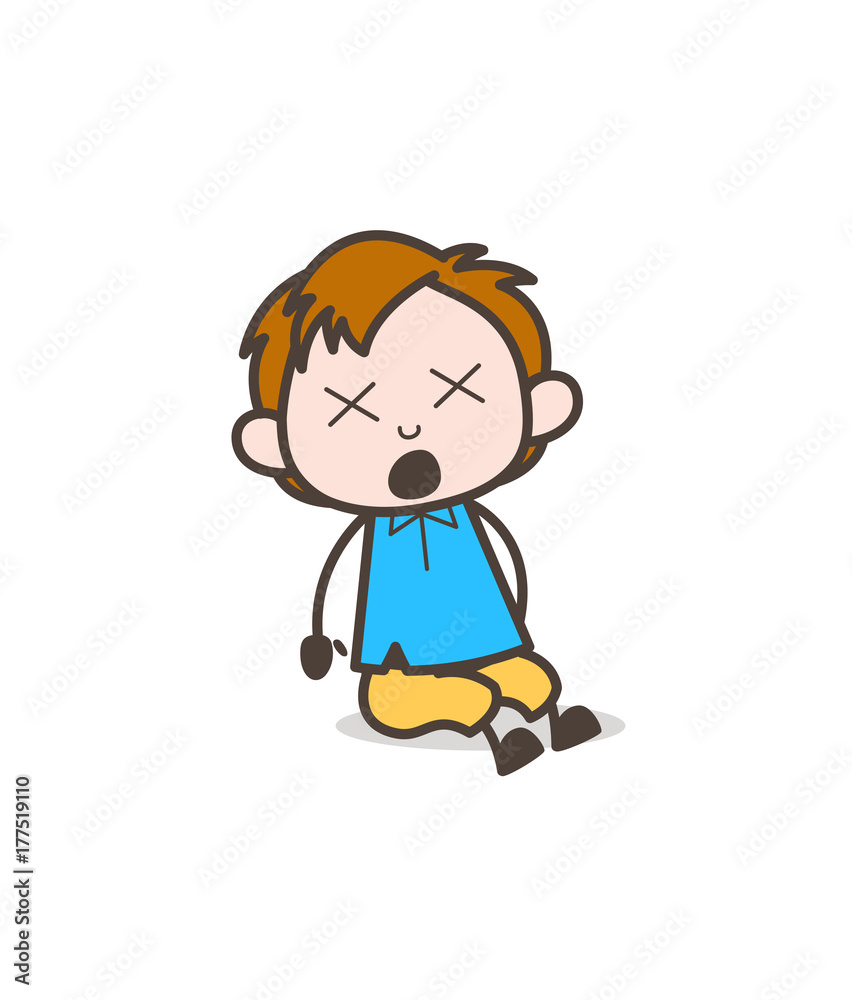 Dizzy Screaming Face - Cute Cartoon Kid Vector Dizzy Screaming Face - Cute Cartoon Kid Vector