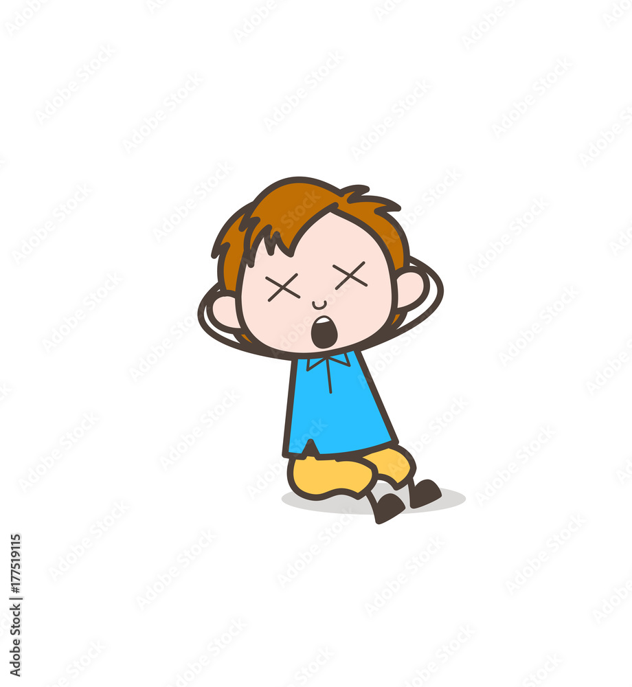Dizzy Shouting Face - Cute Cartoon Kid Vector Dizzy Shouting Face - Cute Cartoon Kid Vector