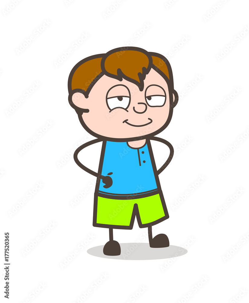 Smiling Little Kid Face Expression - Cute Cartoon Boy Illustration Smiling Little Kid Face Expression - Cute Cartoon Boy Illustration