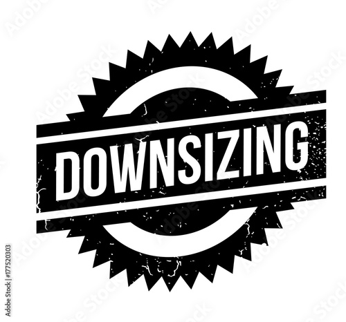 Downsizing rubber stamp. Grunge design with dust scratches. Effects can be easily removed for a clean, crisp look. Color is easily changed.