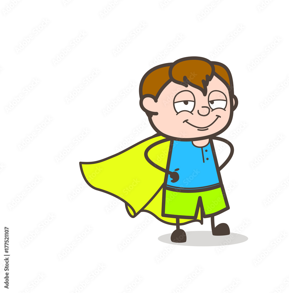 Super Kid - Cute Cartoon Boy Illustration Super Kid - Cute Cartoon Boy Illustration