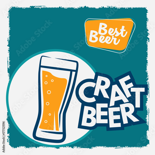 Retro beer vector poster