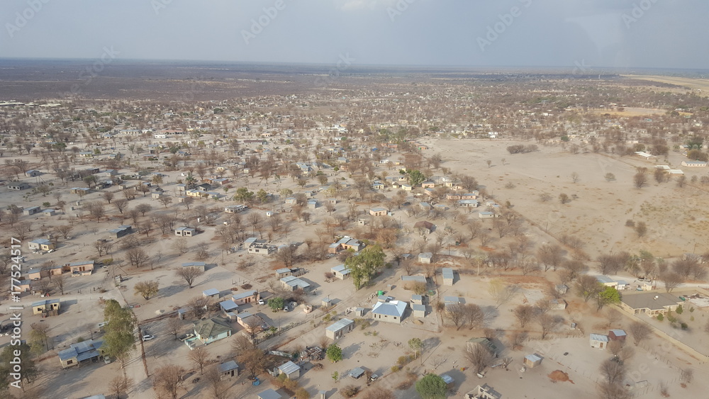 Obraz premium Maun as seen from the air