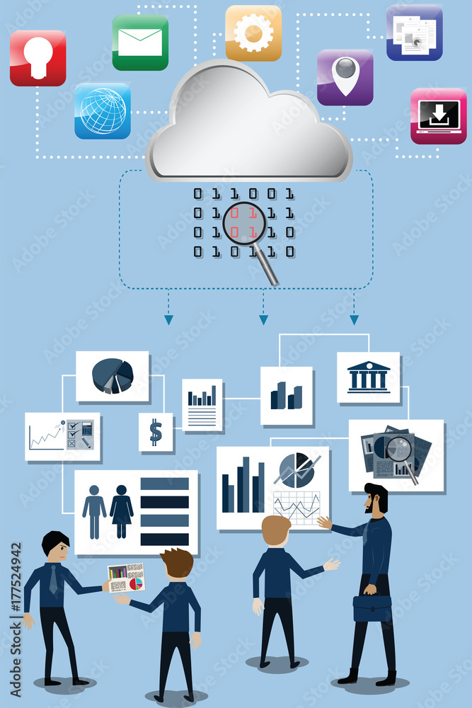 Big data concept,Big data in marketing,e-commerce - Vector Big data concept,Big data in marketing,e-commerce - Vector