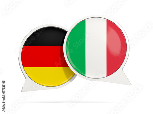 Free Download Chat bubbles of Germany and Italy isolated on white - GFXLoad