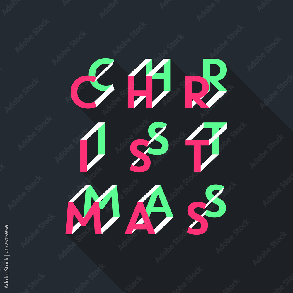 Typographic Christmas Design Typographic Christmas Design