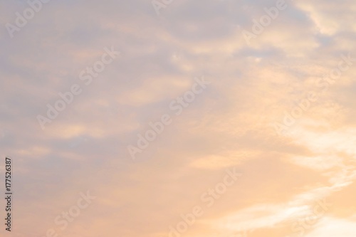 Beautiful Morning Sunrise Sky with Tiny White Clouds © arayabandit
