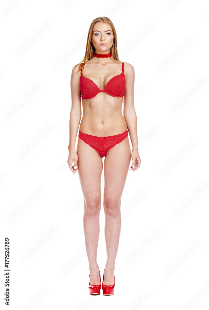 Young beautiful blonde woman in black bikini Young beautiful blonde woman in black bikini