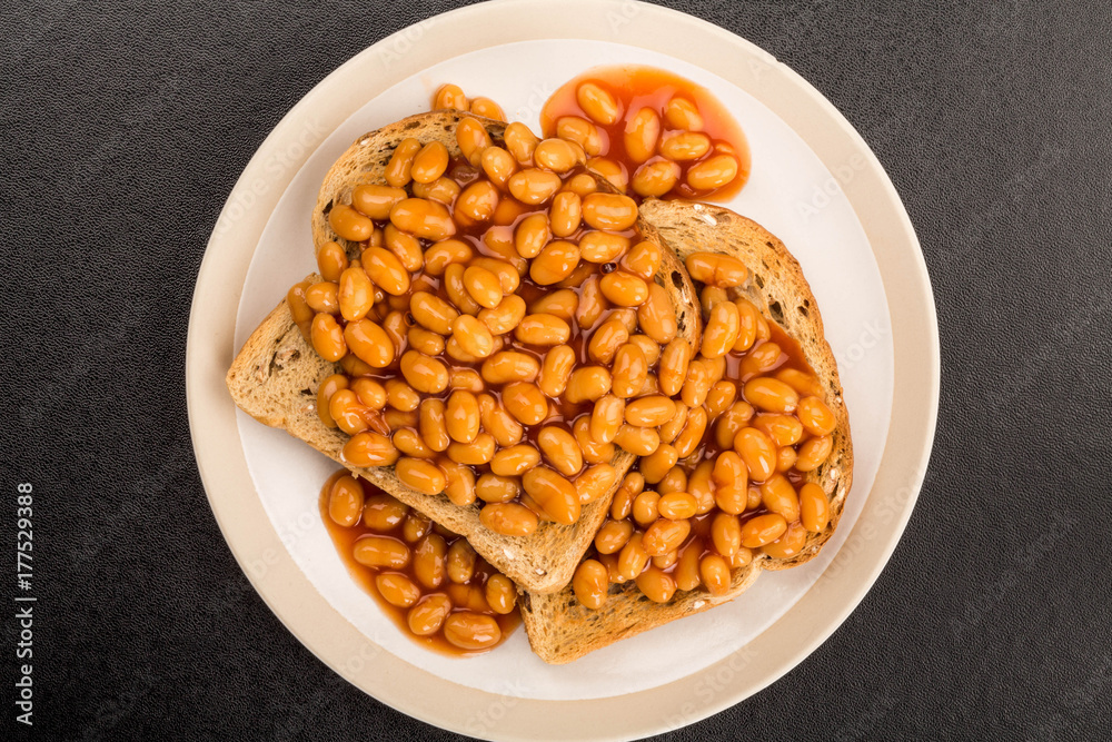 Baked Beans in Tomato Sauce on Toast