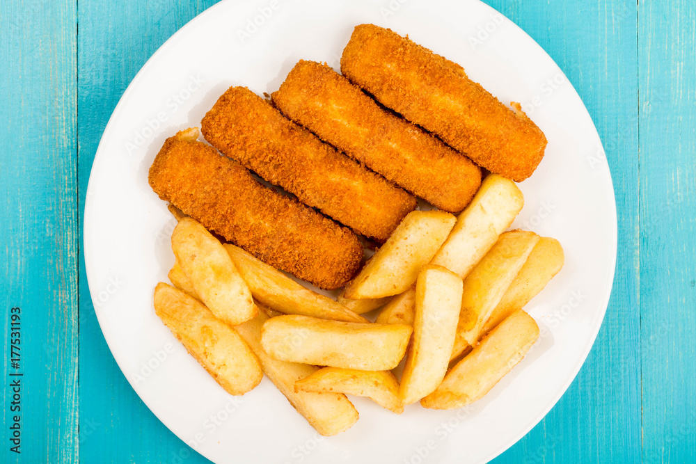 Grilled Cod Fish Fingers With Chunky Chips Grilled Cod Fish Fingers With Chunky Chips