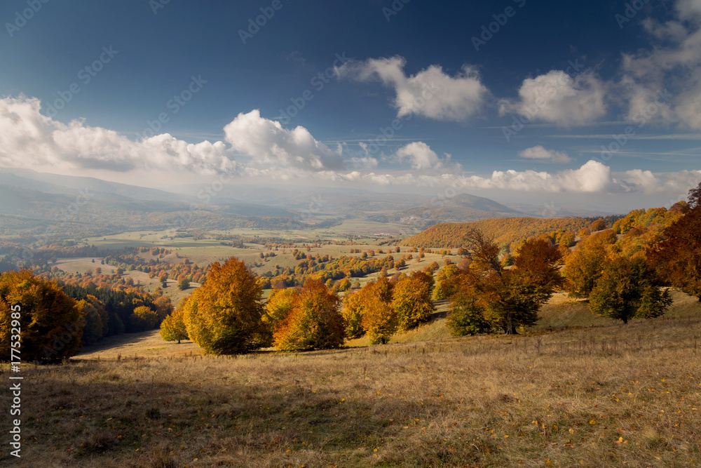 Beautiful autumn landscape in Transylvania