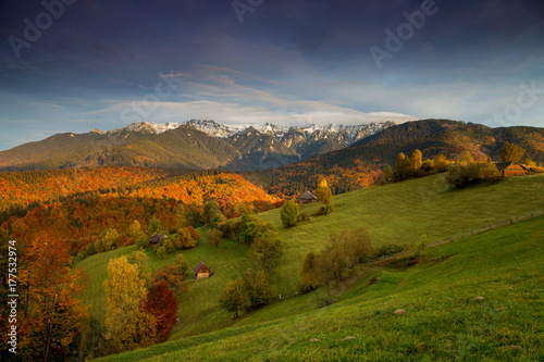 Beautiful autumn landscape in Transylvania