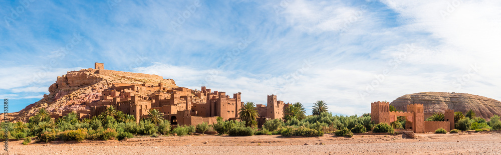 Panorama of Ait Benhaddou, Morocco