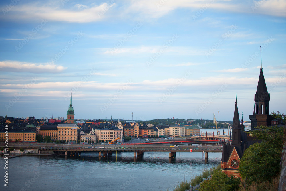 Naklejka premium Stockholm. Cityscape image of Stockholm