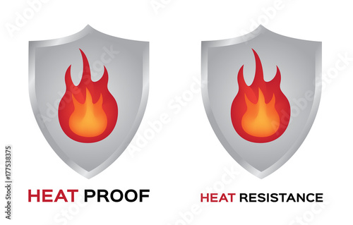 heat proof and resistance vector icon