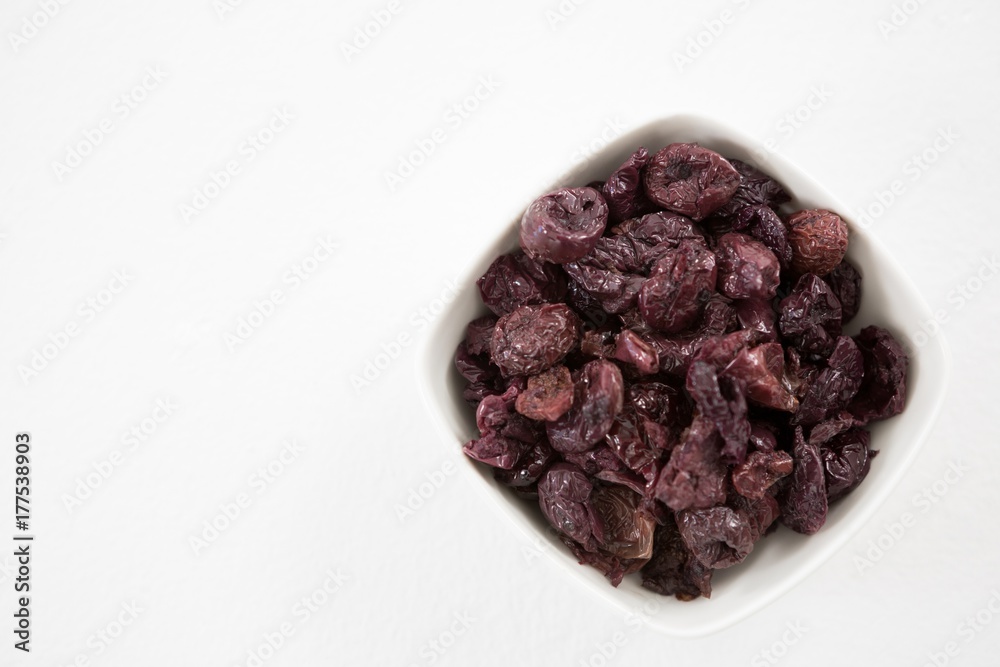 Dry olive fruit in bowl Dry olive fruit in bowl