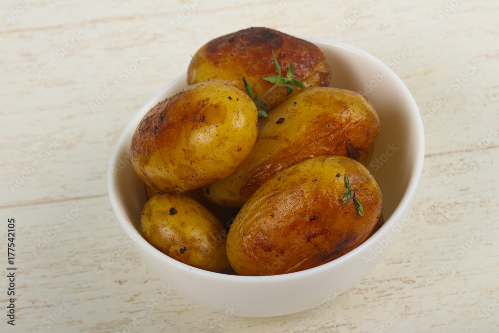 Young baked potato Young baked potato