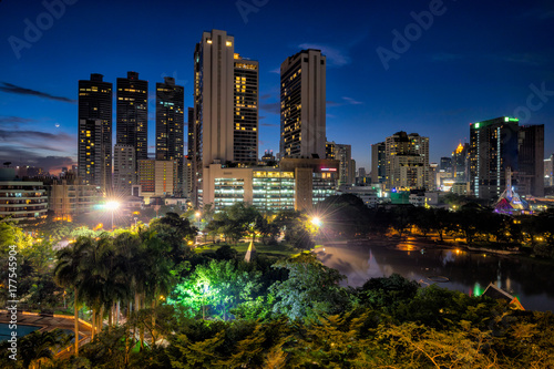 Sunset scence of Bangkok Panorama photo