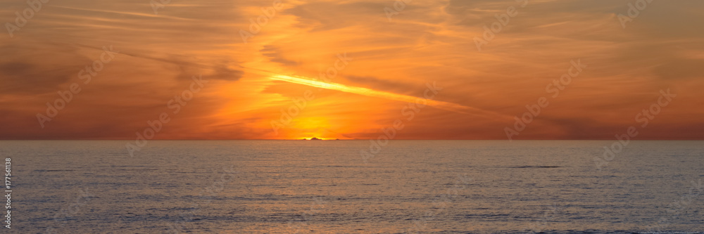 Pacific Sunset Panoramic