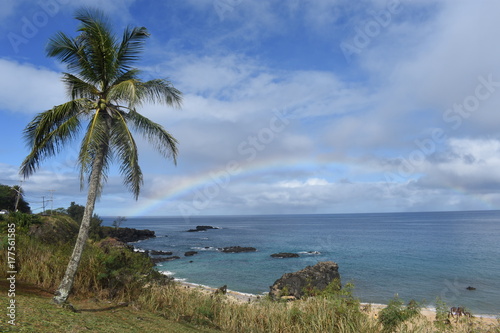 Rainbow above the Waimea bay